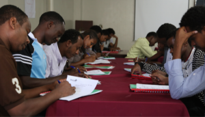 151128_Ethiopia_Hawassa workshop_Nick Owen_participants at table studying