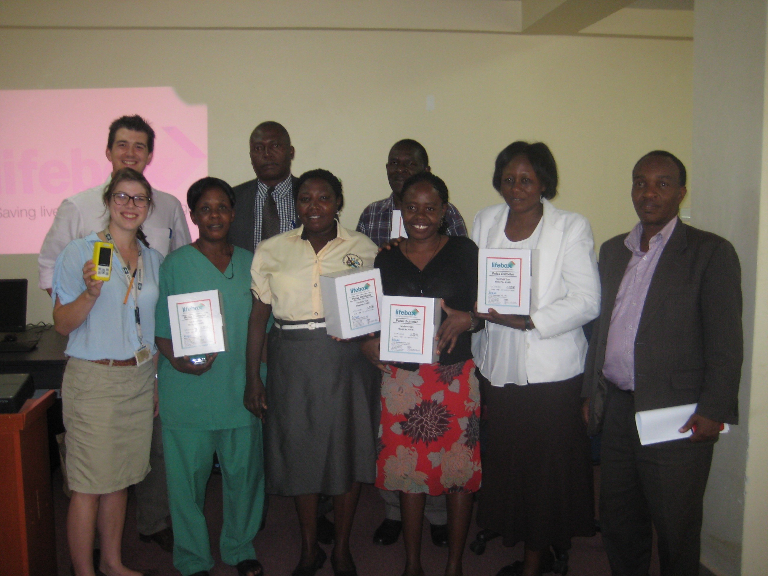 2015_June_Fort Portal_Uganda_Lesley Milne_AOs with pulse oximeters