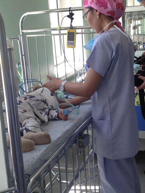 2015_June_Ulaanbaator_Lauren filming visit_cleft palate boy_recovery_Maternal and Child Hospital UB-2