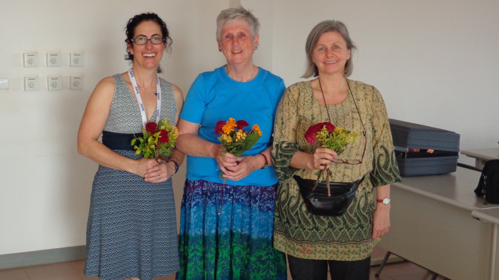 2016_Burkina Faso_Angela Enright_Faye_Angela_Sylvie with flowers