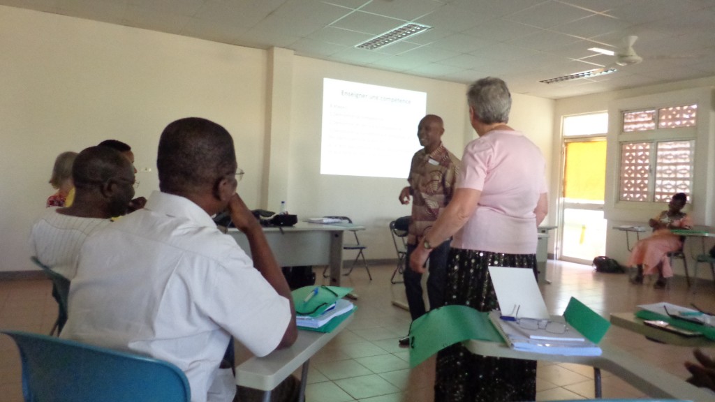 2016_Burkina Faso_Angela Enright_Prof Nazinigouba trying to avoid having to dance