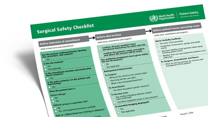 The WHO Surgical Safety Checklist