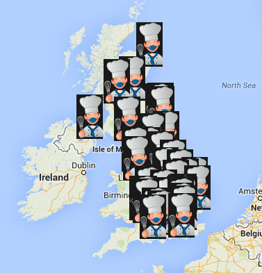 Great Anaesthesia Bake map